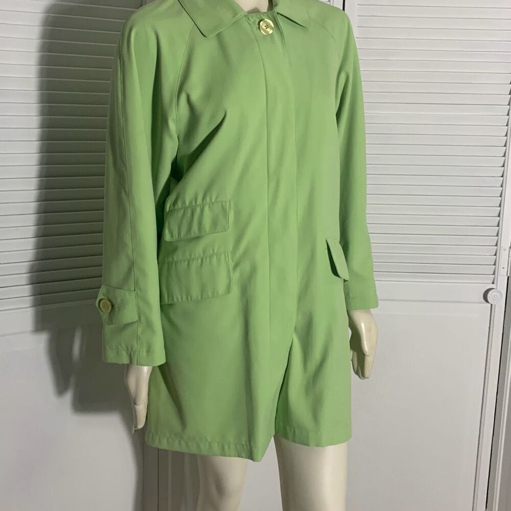 Valerie‎ Stevens Microfiber Green Car Coat Women Size 6